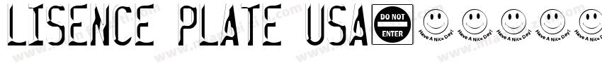lisence plate usa字体转换